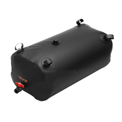 Wasserspeicherblase, 113 l, aus robustem, verdicktem 1000D PVC, faltbar und tragbar, ideal für Gartenbewässerung, Camping, Wohnmobile und Notfälle – Schwarz