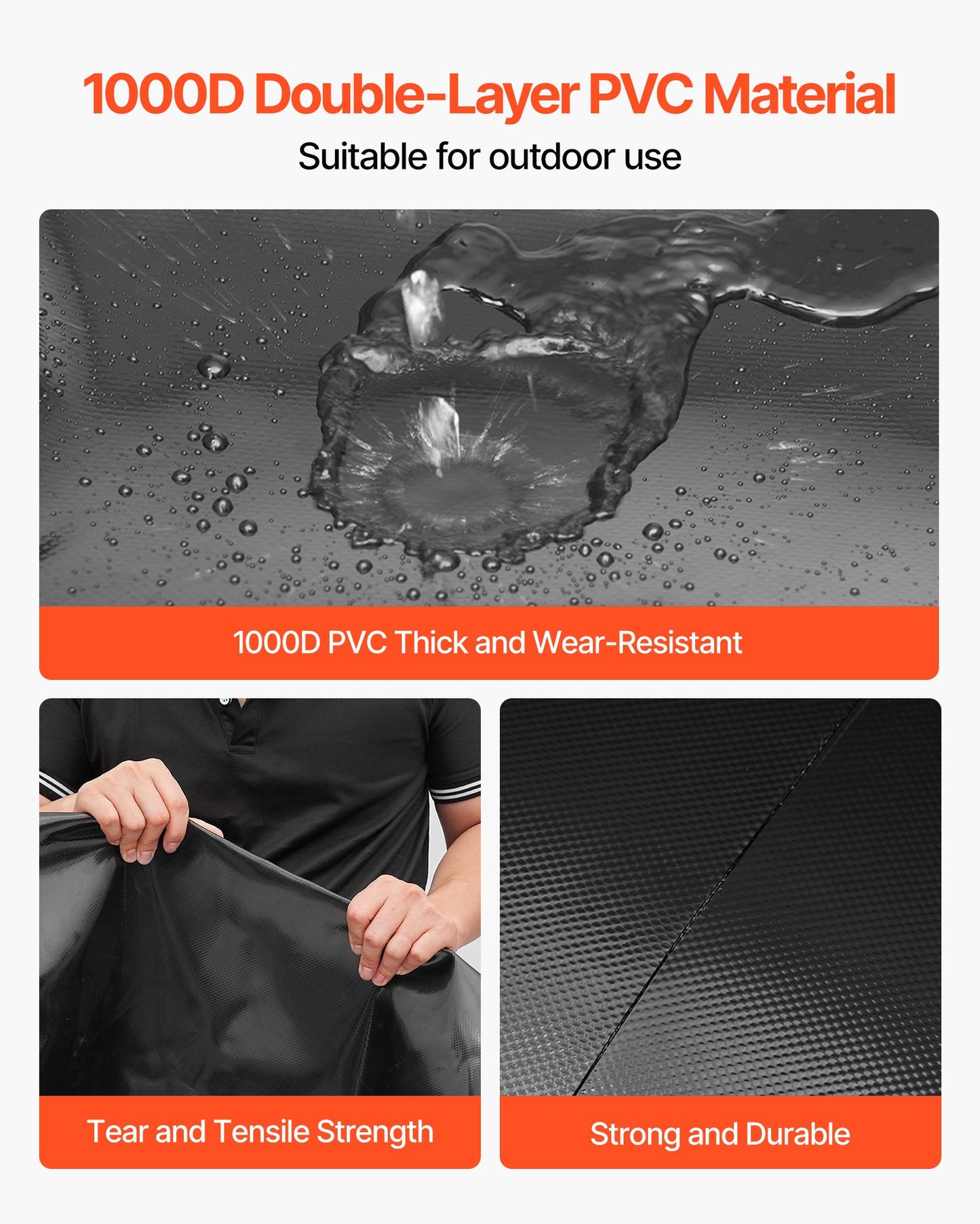 Wasserspeicherblase, 240 l Wasserbehälter, 1000D PVC, große, weiche Tasche, faltbar und tragbar für Gartenbewässerung, Camping, Wohnmobile und Notfälle – Schwarz