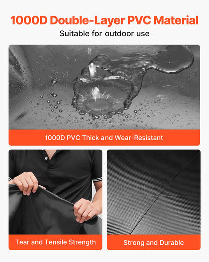 Wasserspeicherblase, 330 l Wasserbehälter, 1000D PVC, große, weiche Tasche, faltbar und tragbar für Gartenbewässerung, Camping, Wohnmobile und Notfälle – Schwarz