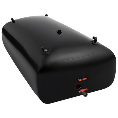 Wasserspeicherblase, 330 l Wasserbehälter, 1000D PVC, große, weiche Tasche, faltbar und tragbar für Gartenbewässerung, Camping, Wohnmobile und Notfälle – Schwarz