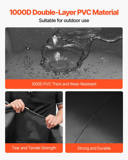 Wasserspeicherblase, 540 l, 1000D PVC, große, weiche Tasche, faltbar und tragbar für Gartenbewässerung, Camping, Wohnmobil und Notfälle – Schwarz