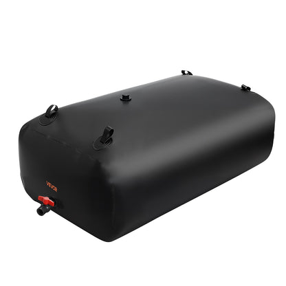 Wasserspeicherblase, 540 l, 1000D PVC, große, weiche Tasche, faltbar und tragbar für Gartenbewässerung, Camping, Wohnmobil und Notfälle – Schwarz