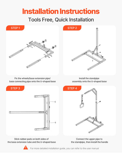 Trapeze Bar for Bed Mobility, Height-Adjustable Free Standing Trapeze Bar with 2 Wheels, 300LBS Capacity Bed Pull Up Assist for Elderly Disabled, Ideal for Hospital, Nursing Home & Home Care
