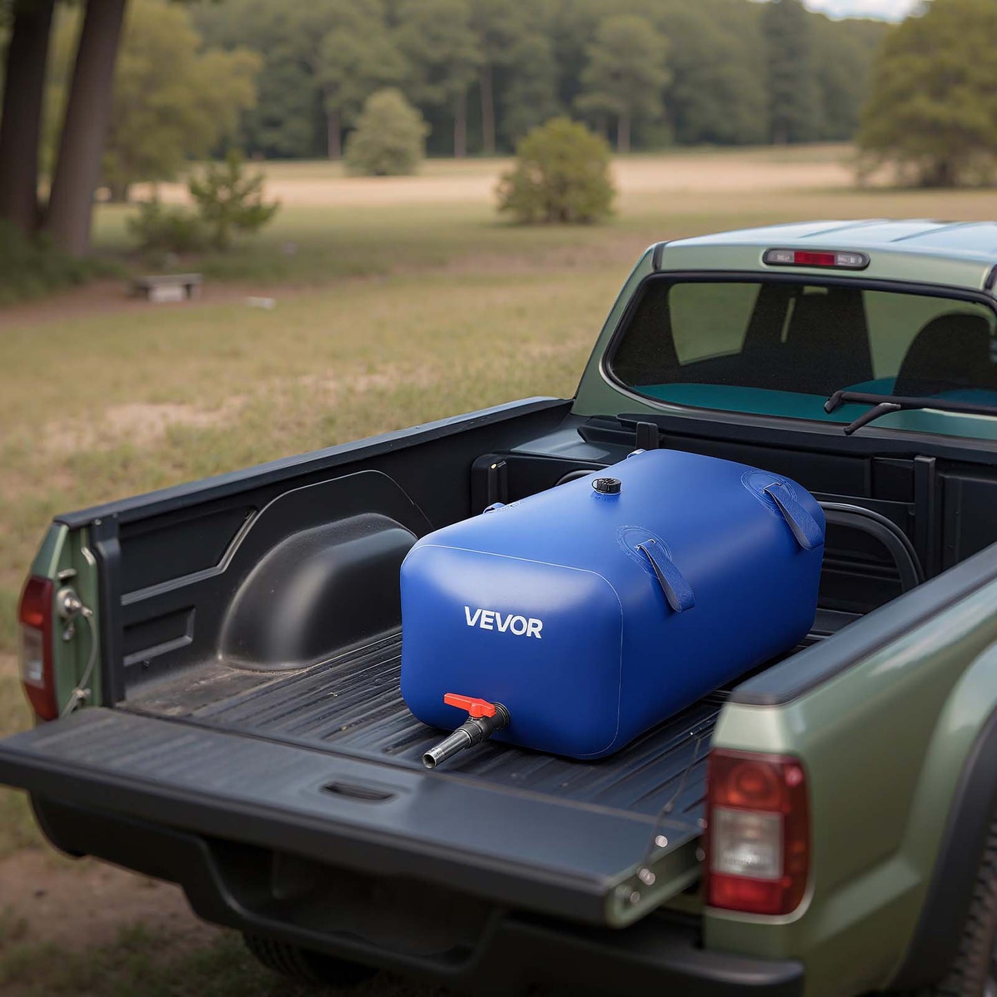 Water Storage Bladder 113L Large Capacity Water Bag, Portable & Collapsible Soft Waters Container, Leakproof & Tear-Resistant PVC Emergency Waters Storage Tank for RV Truck & Outdoor Use