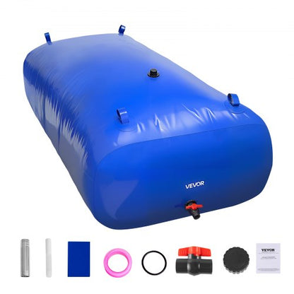 Water Storage Bladder, 1000L Water Storage Container Tank, 1000D PVC Extra-Large Capacity Soft Bag Bladder, Foldable Portable for Garden Irrigation, Camping, RV, Fire Prevention
