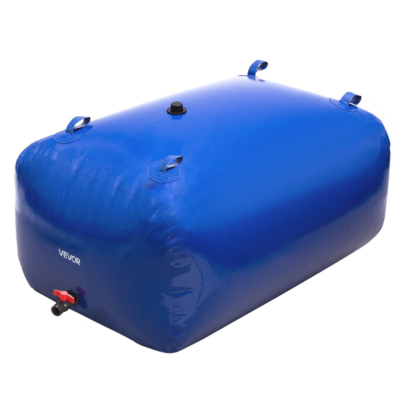 Wasserspeicherblase, 400 l Wasserbehälter, 1000D PVC, große Kapazität, faltbar und tragbar, für Gartenbewässerung, Camping, Wohnmobil, Brandschutz – Blau