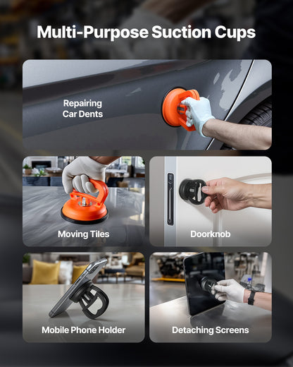 Dent Puller Kit, 100 PCS Paintless Dent Removal Kit with Golden Lifter, Bridge Puller, Slide Hammer T-Bar, Glue Gun, Auto Body Hail Damage Remover Tools for Car Refrigerator Door Ding Repair