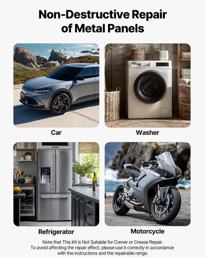 Dent Puller Kit, 100 PCS Paintless Dent Removal Kit with Golden Lifter, Bridge Puller, Slide Hammer T-Bar, Glue Gun, Auto Body Hail Damage Remover Tools for Car Refrigerator Door Ding Repair