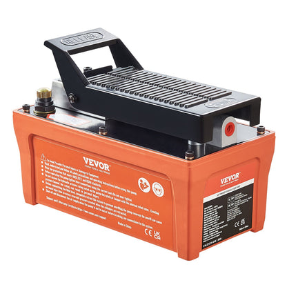 Air Hydraulic Pump, 6895 bar 1.9L Reservoir, NPT 10mm Oil Outlet, NPT 6.4mm Inlet, 2m Pipe, Foot Actuated Hydraulic Pump Air Treadle for Auto Body Frame Machines and Pulling Post, Orange