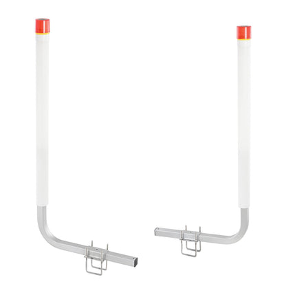 Boat Trailer Guide, 1524mm with LED Light Trailer Guide Poles, 2PCS High-Hardness Steel Trailer Guide-Ons, Trailer Guides with PVC Pipes, for Ski Boat, Fishing Boat or Sailboat Trailer