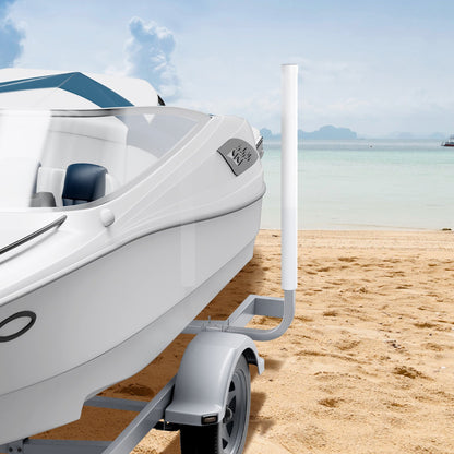 Boat Trailer Guide, 1524mm Adjustable Design Trailer Guide Poles, 2PCS High-Hardness Steel Trailer Guide ons, Trailer Guides with PVC Pipes, for Ski Boat, Fishing Boat or Sailboat Trailer