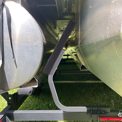 Boat Trailer Guide on, 20\", One Pair Trailer Pontoon Bunk Board Guide-ons, Steel Trailer Guides, Complete Mounting Accessories Included, for Ski Boat, Fishing Boat or Sailboat Trailer