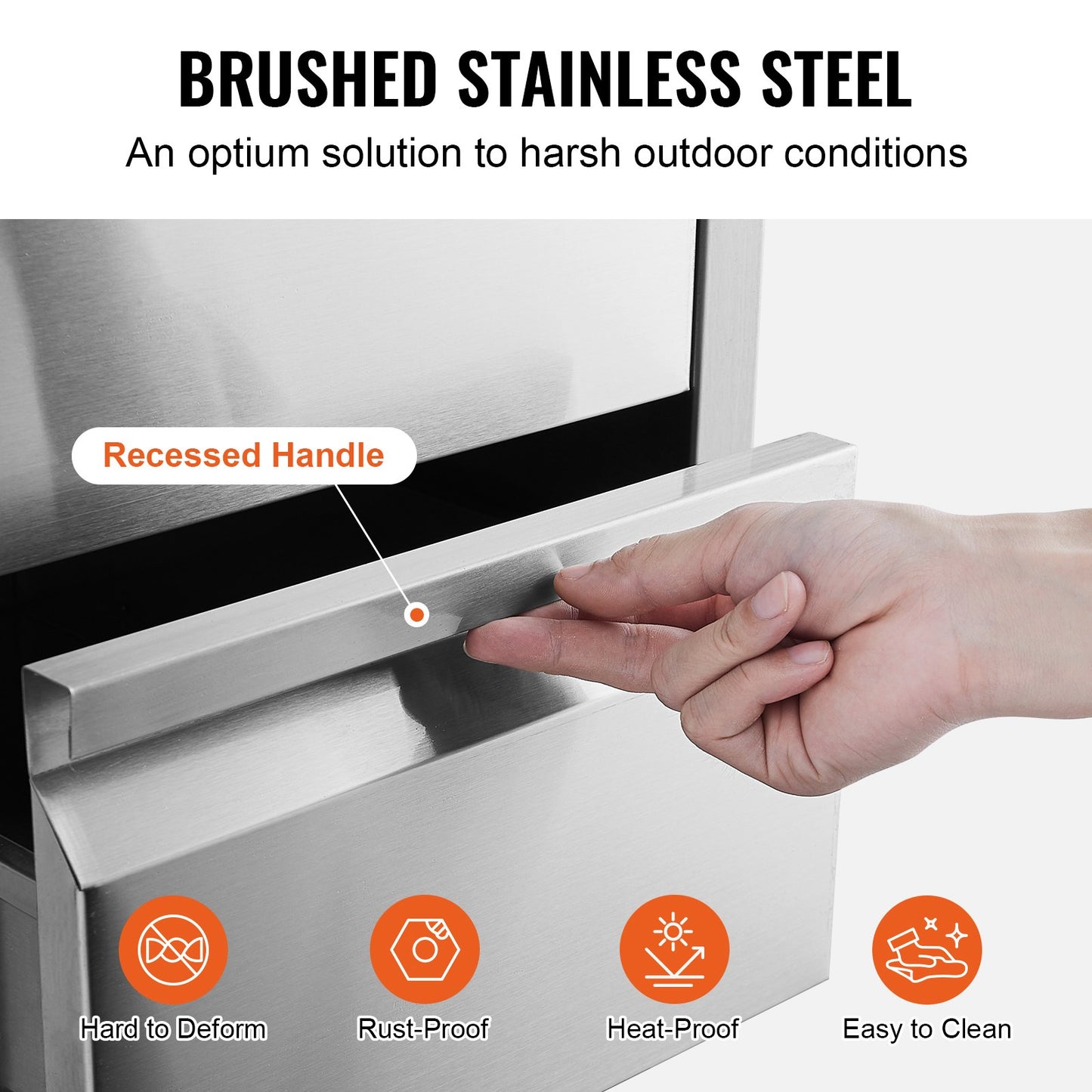 201 Stainless Steel Triple Access Drawer Outdoor Kitchen BBQ Island 19"W x 26"H