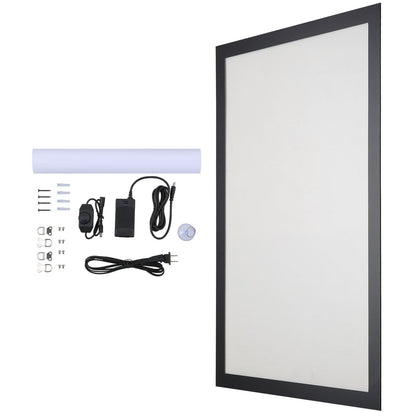 LED Poster Frame in Black, 16 x 24 Inch Picture Frame, Sidewalk Sign for Advertising Displays, Aluminum Picture Frame with LED Backlit Light Box, Horizontal and Vertical Formats for Wall, Single