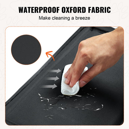 Dog Car Seat, Waterproof Dog Booster Seat for Car with Support Frame, Pet Car Seat with Clip-On Safety Leash, Dog Car Bed for Small, Medium and Large Dog up to 40 lbs, Black