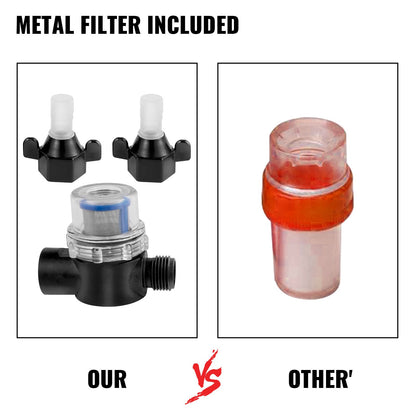 Frischwasserpumpe, 12 V selbstansaugende Sprühpumpe, 11 l/min (3 GPM), Wohnmobil-Wasserpumpe mit Druckschalter, 3,8 bar (55 PSI), selbstansaugende Wasserpumpe, abnehmbares Sieb, 12-V-Membranpumpe, für Wohnmobile, Camper, Boote und Rasenflächen