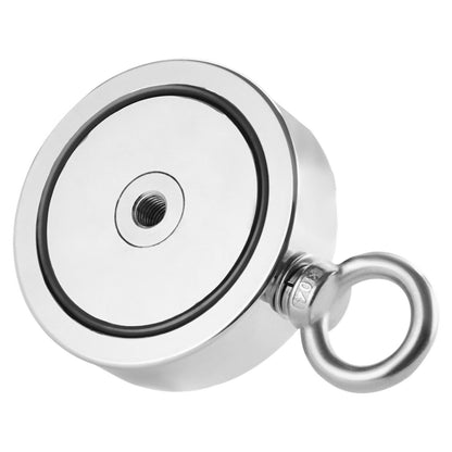 Magnet Fishing Kit, 1400 LBS/635 Kg Double-Sided Pulling Force Magnet Fishing Kit, Rare Earth Neodymium Magnetic Fishing Kit Includes Grappling Hook, Heavy Duty Rope, Gloves, Eyebolt, Carry Case