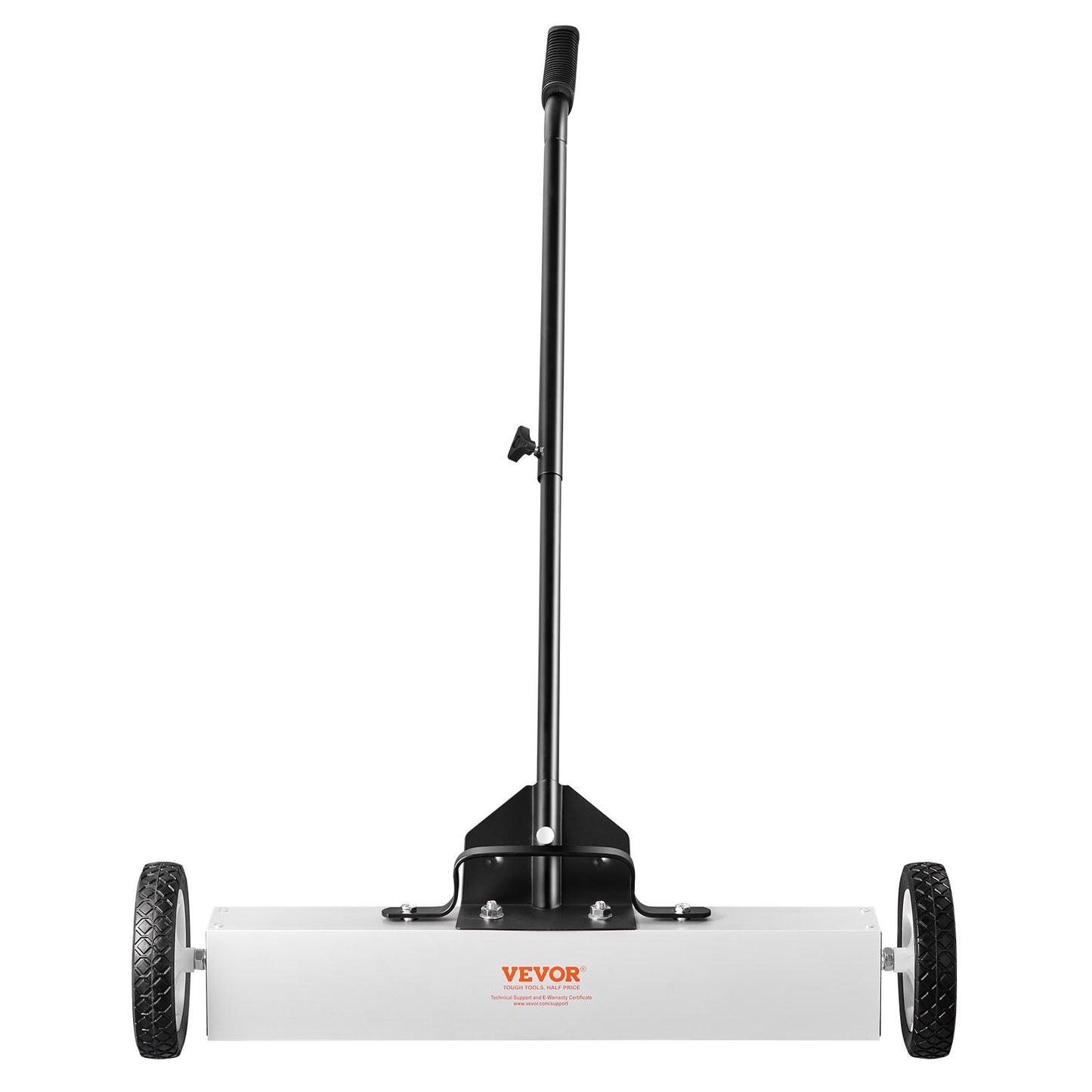 24-Inch Magnetic Sweeper with Wheels, 50 lbs Capacity, with Telescoping Magnetic Pickup Tool, Adjustable Handle, Magnetic Pickup Sweeper to Pick Up Nails and Screws, for Workshop, Garage, Yard