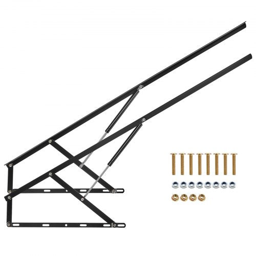 Bettlift, kompatible Bettgröße 59 x 79 Zoll, Tragkraft 265 lbs, DIY-Wandbett-Mechanik-Set Vertikal Deluxe, pneumatische Hebel-Hochleistungs-Bettstütze, klappbares Wandbett für Gästezimmer