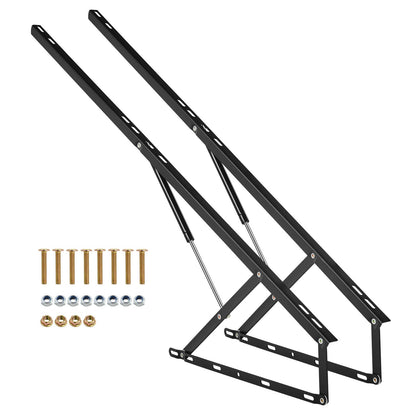 Bettlift, kompatible Bettgröße 59 x 79 Zoll, Tragkraft 265 lbs, DIY-Wandbett-Mechanik-Set Vertikal Deluxe, pneumatische Hebel-Hochleistungs-Bettstütze, klappbares Wandbett für Gästezimmer