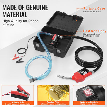 Hochdruckpumpe 12V 10 GPM 1/4 HK Dieselpumpe mit automatischer Bremspumpe