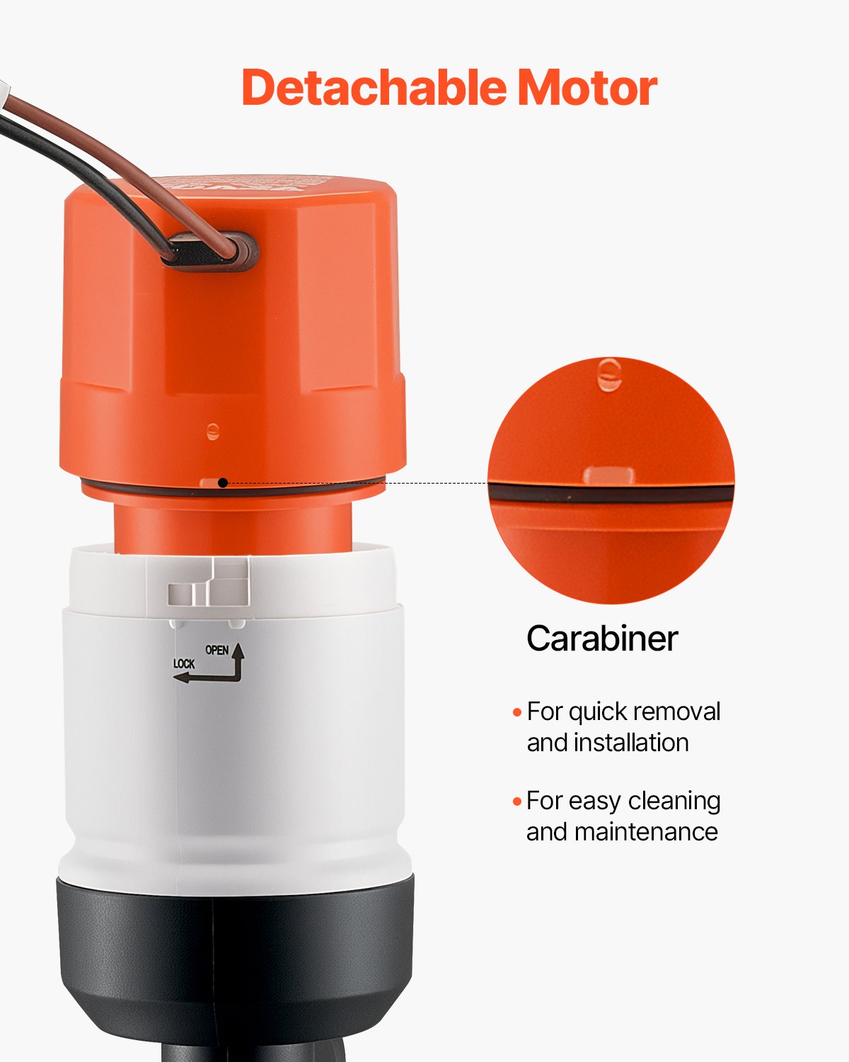 Lebendköderpumpe für Boote, 12 V, 69 l/min (1100 GPH), gerade Belüfterpumpe mit Doppeleinlass, ABA-Gehäuse und abnehmbarer Motorkartusche, korrosionsbeständige Lebendköder-/Köderbehälterpumpe für Süß- und Salzwasser