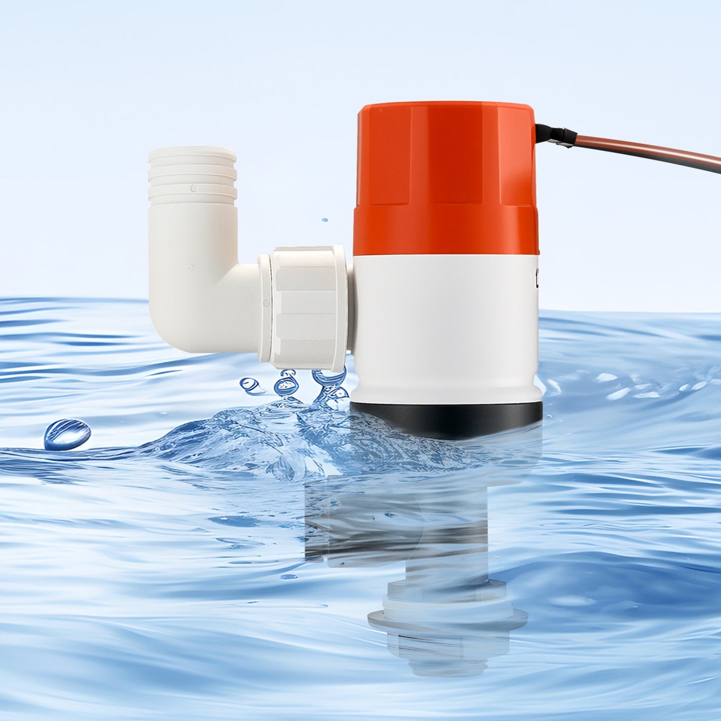 Lebendköderpumpe für Boote, 12 V, 69 l/min (1100 GPH), gerade Belüfterpumpe mit Doppeleinlass, ABA-Gehäuse und abnehmbarer Motorkartusche, korrosionsbeständige Lebendköder-/Köderbehälterpumpe für Süß- und Salzwasser