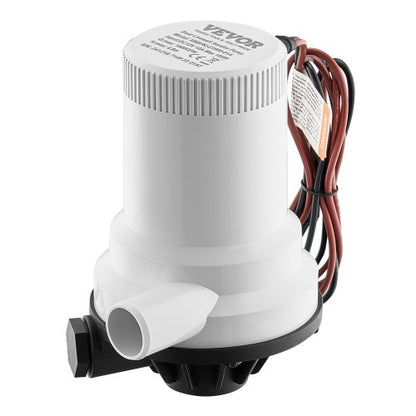 Lebendköderpumpe für Boote, 12 V, 101 l/min (1600 GPH), gerade Belüfterpumpe mit Doppeleinlass, ABA-Gehäuse und abnehmbarer Motorkartusche, korrosionsbeständige Lebendköder-/Köderbehälterpumpe für Süß- und Salzwasser