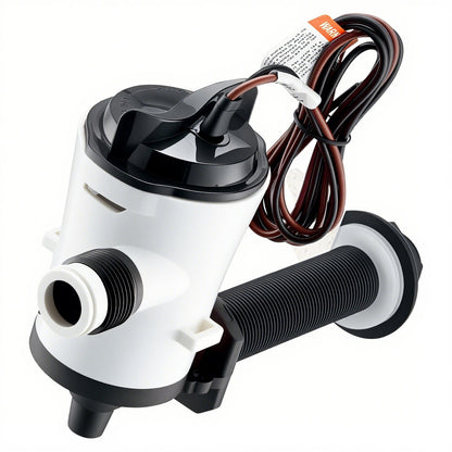 Lebendköderpumpe für Boote, 12 V, 50 l/min (800 GPH), Belüfterpumpe mit abnehmbarem Motor, 90°-Köderpumpen für Boote, korrosionsbeständige Tauchbelüfterpumpe, für Süß- und Salzwasser