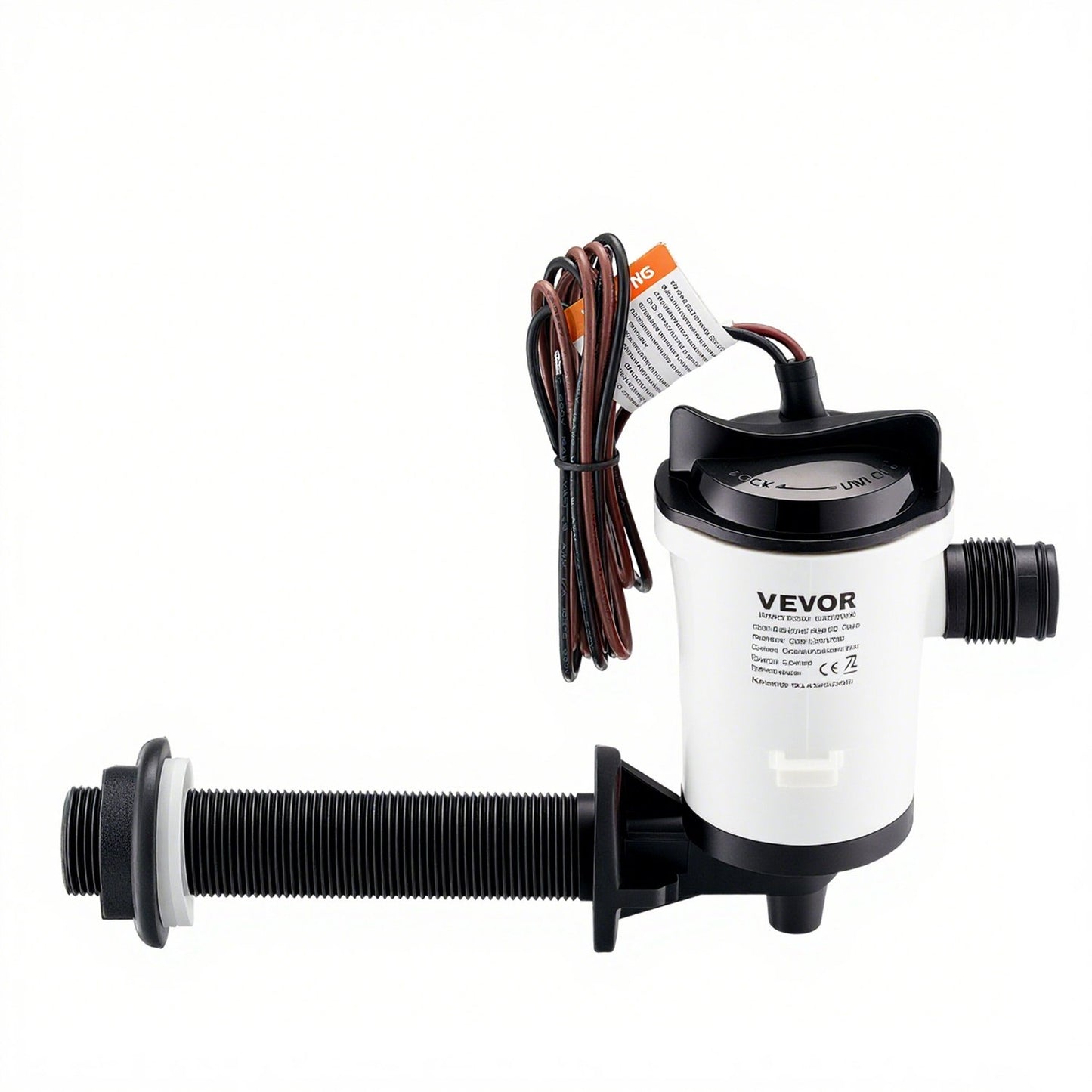 Lebendköderpumpe für Boote, 12 V, 50 l/min (800 GPH), Belüfterpumpe mit abnehmbarem Motor, 90°-Köderpumpen für Boote, korrosionsbeständige Tauchbelüfterpumpe, für Süß- und Salzwasser