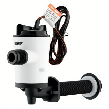 Lebendköderpumpe für Boote, 12 V, 50 l/min (800 GPH), Belüfterpumpe mit abnehmbarem Motor, 90°-Köderpumpen für Boote, korrosionsbeständige Tauchbelüfterpumpe, für Süß- und Salzwasser