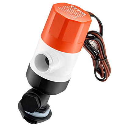 Lebendköderpumpe für Boote, 12 V, 50 l/min (800 GPH), gerade Belüfterpumpe mit Doppeleinlass, ABA-Gehäuse und abnehmbarer Motorkartusche, korrosionsbeständige Lebendköder-/Köderbehälterpumpe für Süß- und Salzwasser