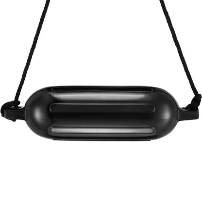 Boat Fenders Inflatable Ribbed Boat Bumpers for Docking 16.5 cm x 58.4 cm Black