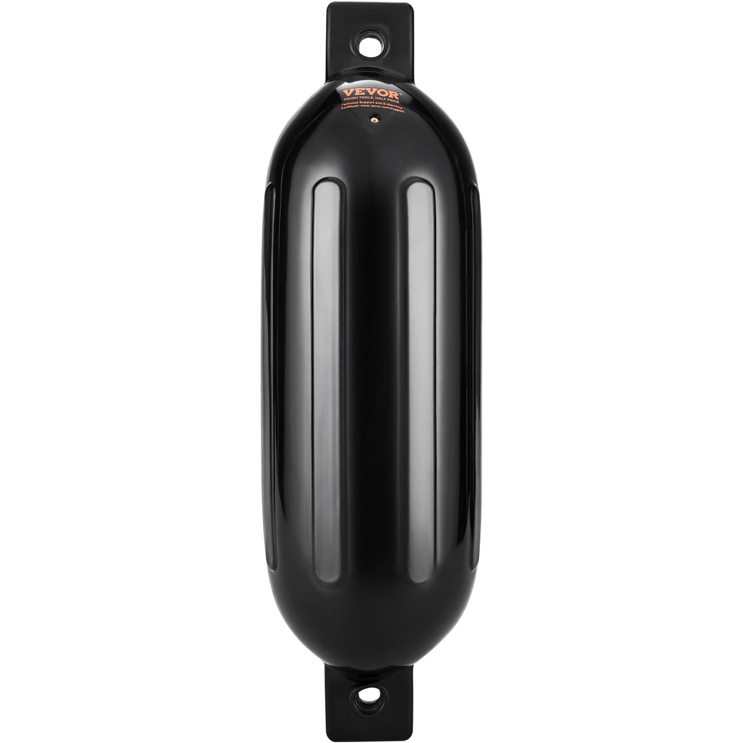 Boat Fenders Inflatable Ribbed Boat Bumpers for Docking 16.5 cm x 58.4 cm Black