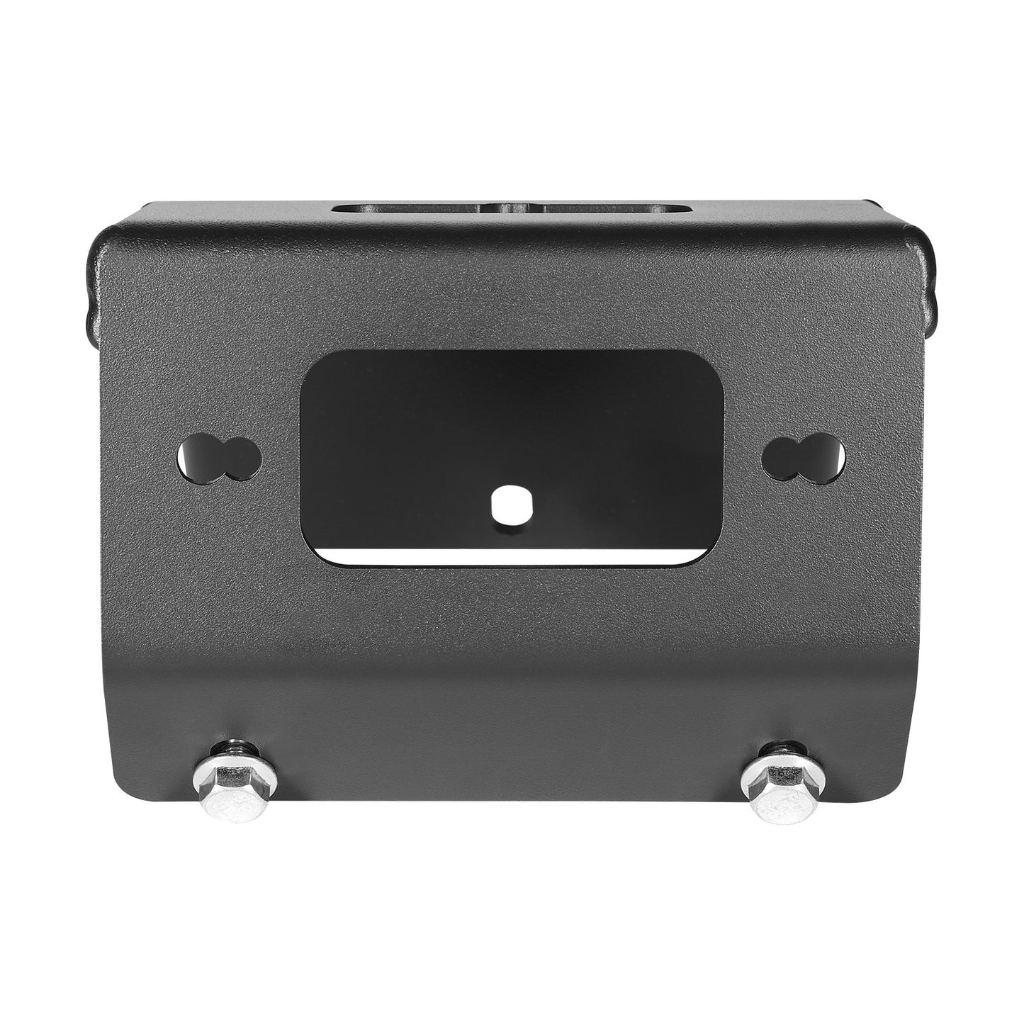 Winch Mount, Winch Capacity of 907-1633 kg, Trailer Hitch Winch Mount for Select Honda Foreman and Rancher Rubicon Models (2014-2021), 2 Mounting Hole Design, Powder Coated Steel, Black