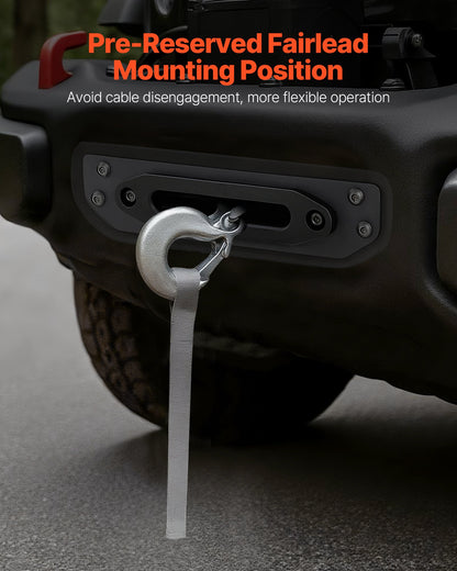 Winch Mount, Winch Capacity of 12000 lbs / 5443 kg, Trailer Hitch Winch Mount for Select Jeep Wrangler JL/JLU & Gladiator JT Model (2018-2023), 2 Mounting Hole Design, Powder Coated Steel, Black