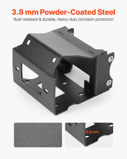 Winch Mount, Winch Capacity of 907-1633 kg, Trailer Hitch Winch Mount for Select Polaris Sportsman Models (2009 and Newer), 2 Mounting Hole Design, Powder Coated Steel, Fit for Desert Rescue