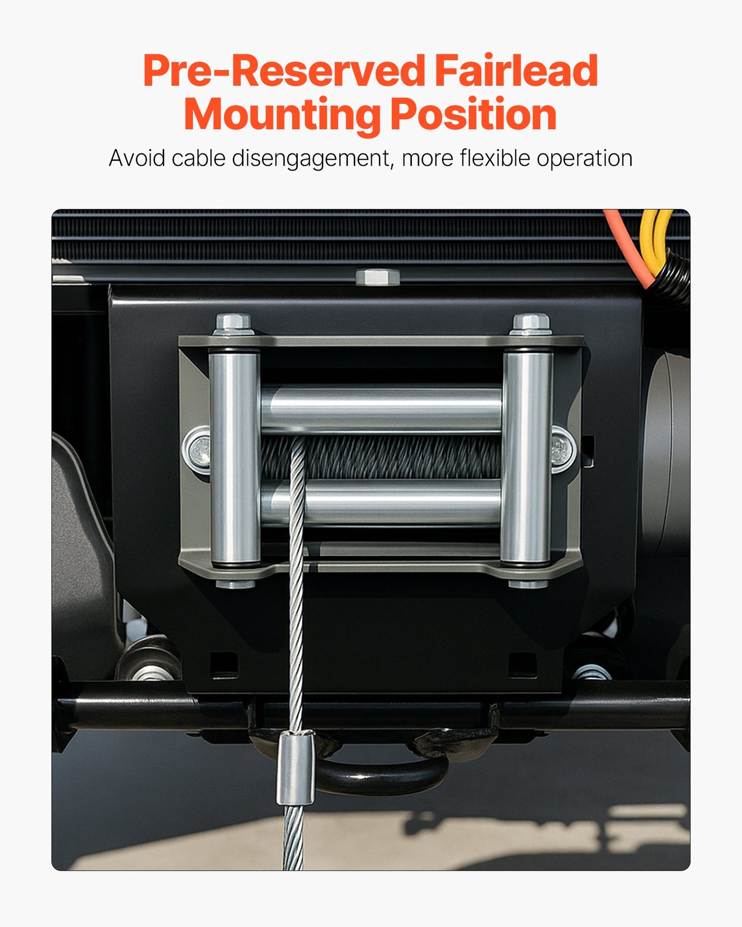 Winch Mount, Winch Capacity of 907-1633 kg, Trailer Hitch Winch Mount for Select Polaris Sportsman Models (2009 and Newer), 2 Mounting Hole Design, Powder Coated Steel, Fit for Desert Rescue