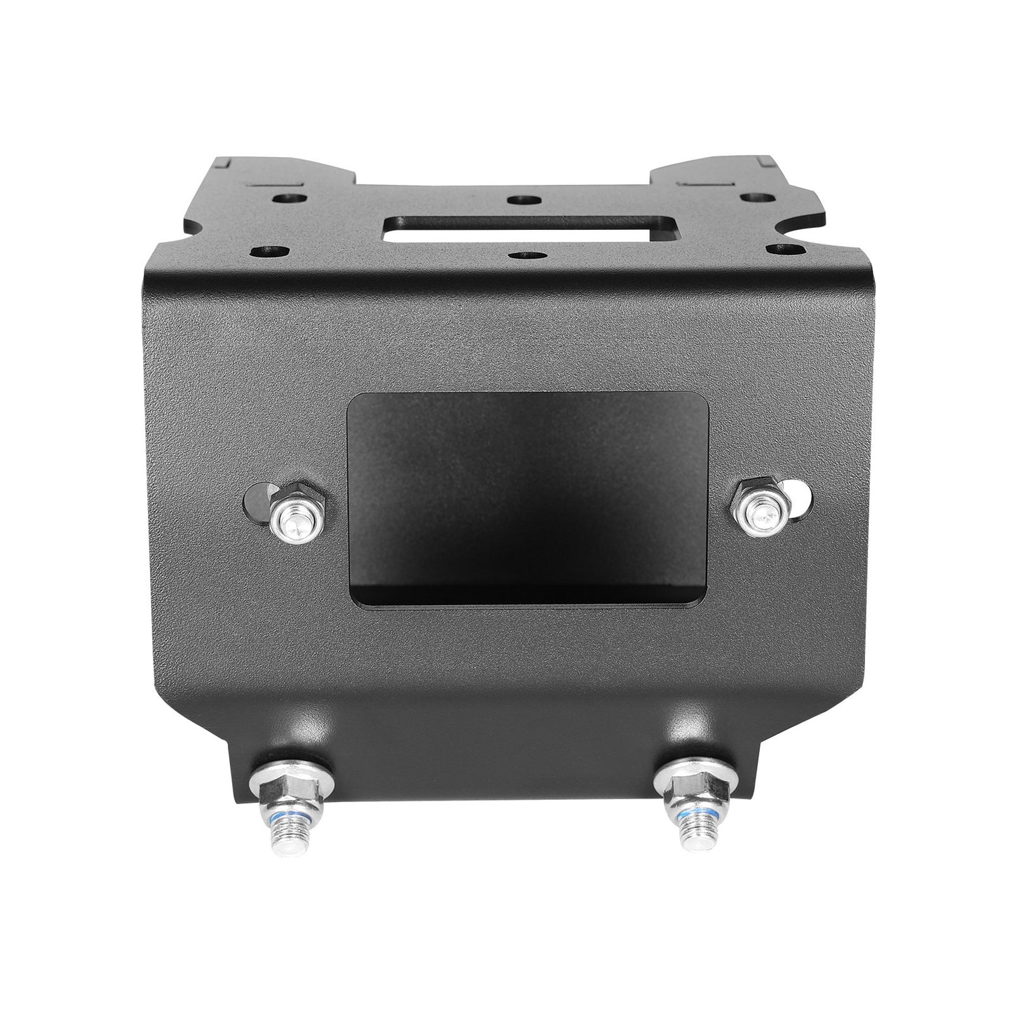 Winch Mount, Winch Capacity of 907-1633 kg, Trailer Hitch Winch Mount for Select Polaris Sportsman Models (2009 and Newer), 2 Mounting Hole Design, Powder Coated Steel, Fit for Desert Rescue