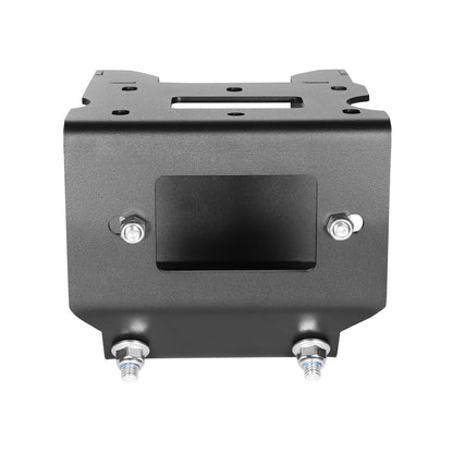 Winch Mount, Winch Capacity of 907-1633 kg, Trailer Hitch Winch Mount for Select Polaris Sportsman Models (2009 and Newer), 2 Mounting Hole Design, Powder Coated Steel, Fit for Desert Rescue