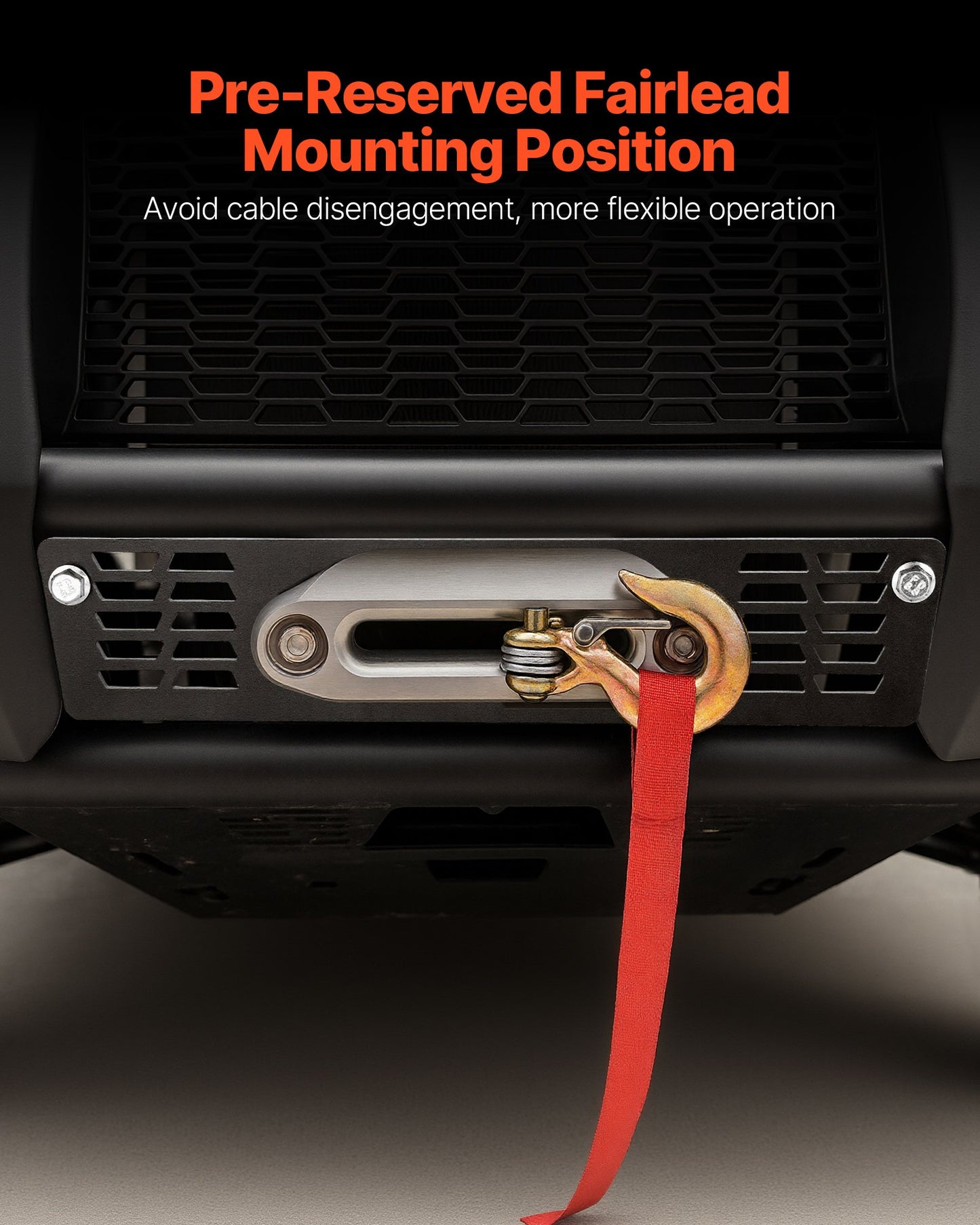 Winch Mount, Winch Capacity of 907-1633 kg, Trailer Hitch Winch Mount for Select Polaris Ranger Models (2010-2021), 3 Mounting Hole Design, Powder Coated Steel, Fit for Muddy Road Rescue