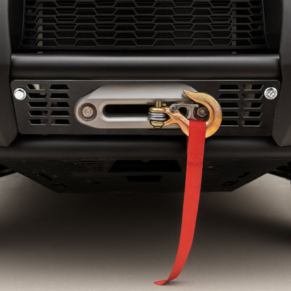 Winch Mount, Winch Capacity of 907-1633 kg, Trailer Hitch Winch Mount for Select Polaris Ranger Models (2010-2021), 3 Mounting Hole Design, Powder Coated Steel, Fit for Muddy Road Rescue