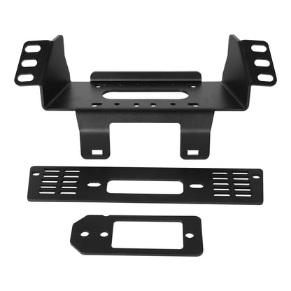 Winch Mount, Winch Capacity of 907-1633 kg, Trailer Hitch Winch Mount for Select Polaris Ranger Models (2010-2021), 3 Mounting Hole Design, Powder Coated Steel, Fit for Muddy Road Rescue