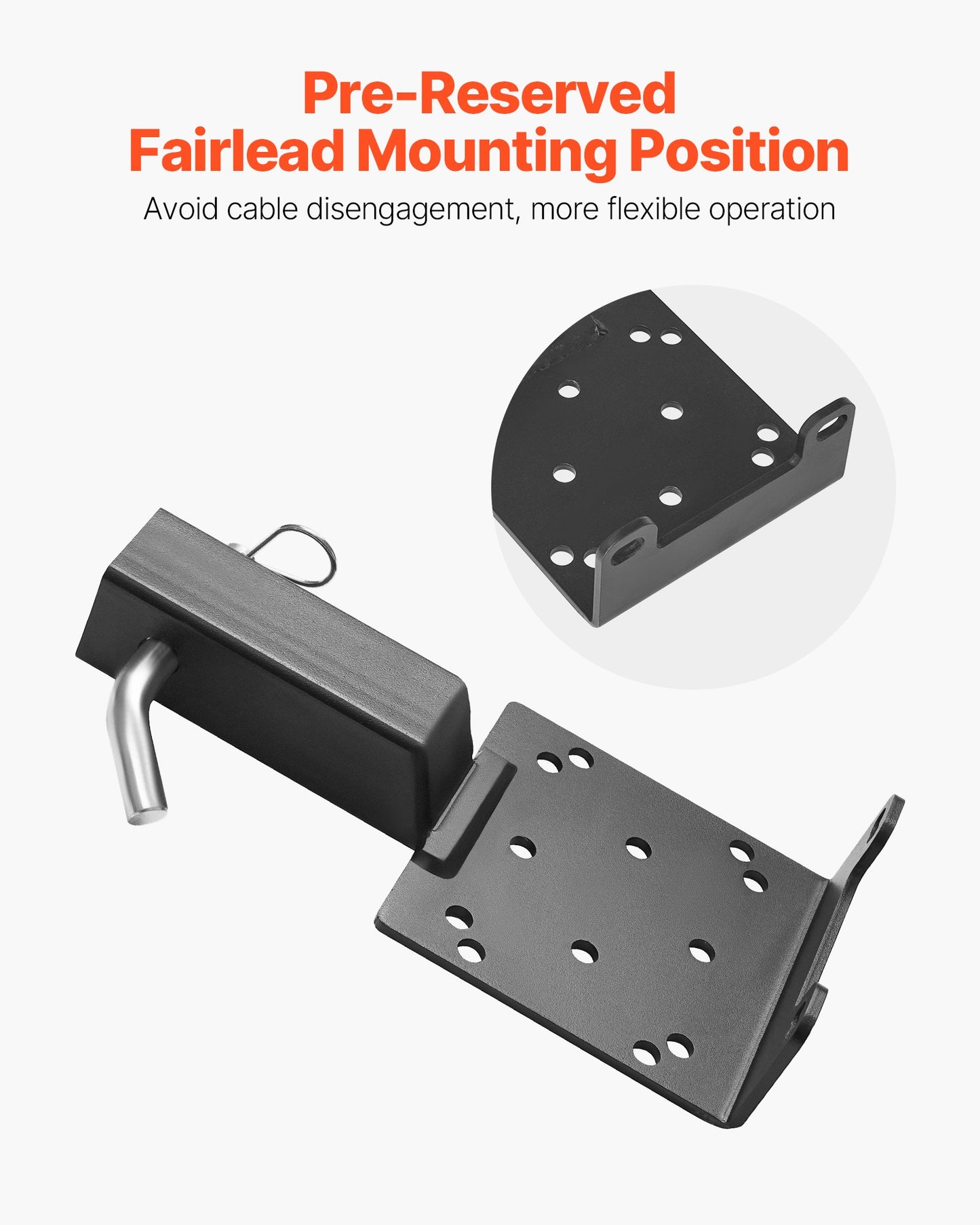 Winch Mount, 3600 lbs / 1633 kg Load Capacity, Trailer Hitch Winch Mount with 50.8 mm Receiver, 2/4 Winch Bolt Holes, Powder Coated Steel, Suitable for ATV UTV Pickup Truck, Black