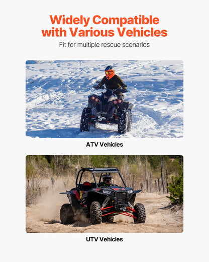 Winch Mount, 3600 lbs / 1633 kg Load Capacity, Trailer Hitch Winch Mount with 50.8 mm Receiver, 2/4 Winch Bolt Holes, Powder Coated Steel, Suitable for ATV UTV Pickup Truck, Black