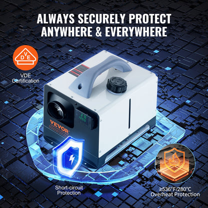 5-8KW Diesel Heater, Diesel Air Heater All in One with Remote Control and LCD Screen, Fast Heating Low Noise, Portable Diesel Heater for Truck Van RV Trailer Camper