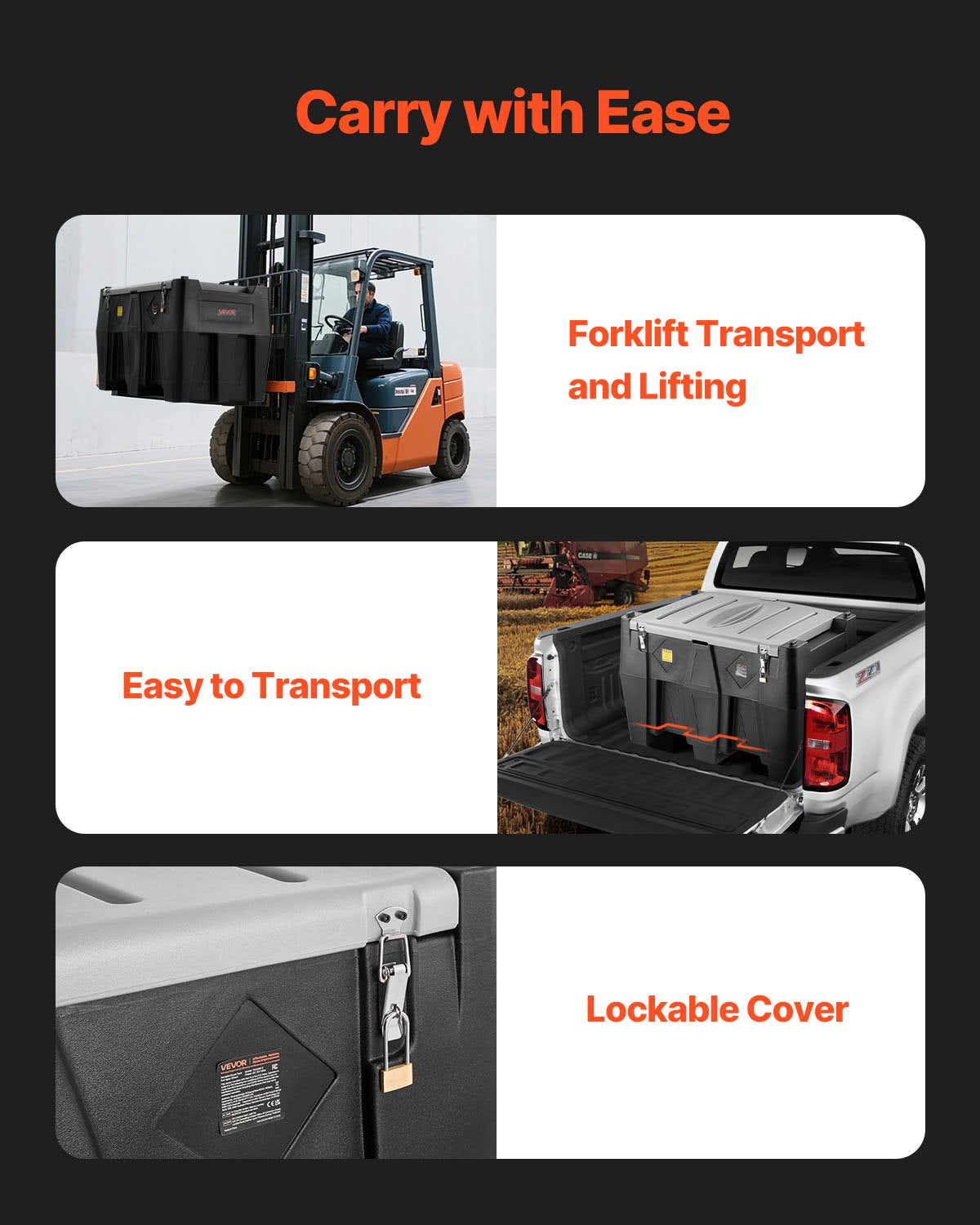 Portable Diesel Tank, 484.5L Capacity & 10 GPM Flow Rate, Gas Fuel Tank with 12V Electric Transfer Pump and 4m Rubber Hose, PE Diesel Transfer Tanks for Easy Fuel Transportation, Black