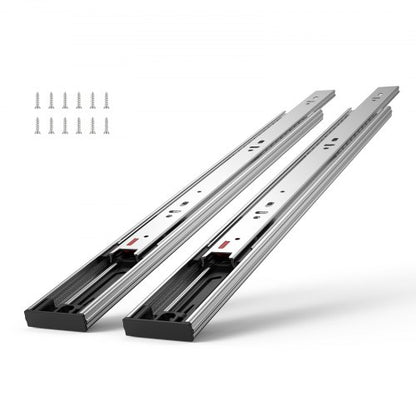 6 Pairs of 406.4mm Drawer Slides Side Mount Rails, Heavy Duty Full Extension Steel Track, Soft-Close Noiseless Guide Glides Cabinet Kitchen Runners with Ball Bearing, 100 Lbs Load Capacity