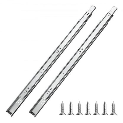 Schubladenschienen, 61 cm (24 Zoll), 10 Paar Vollauszugsschienen mit Kugellager, Tragkraft 45 kg (100 lb), robuste seitliche Montageschienen für Kommodenschubladen, Schubladenschienen für die Küchenreparatur (DIY-Austausch)