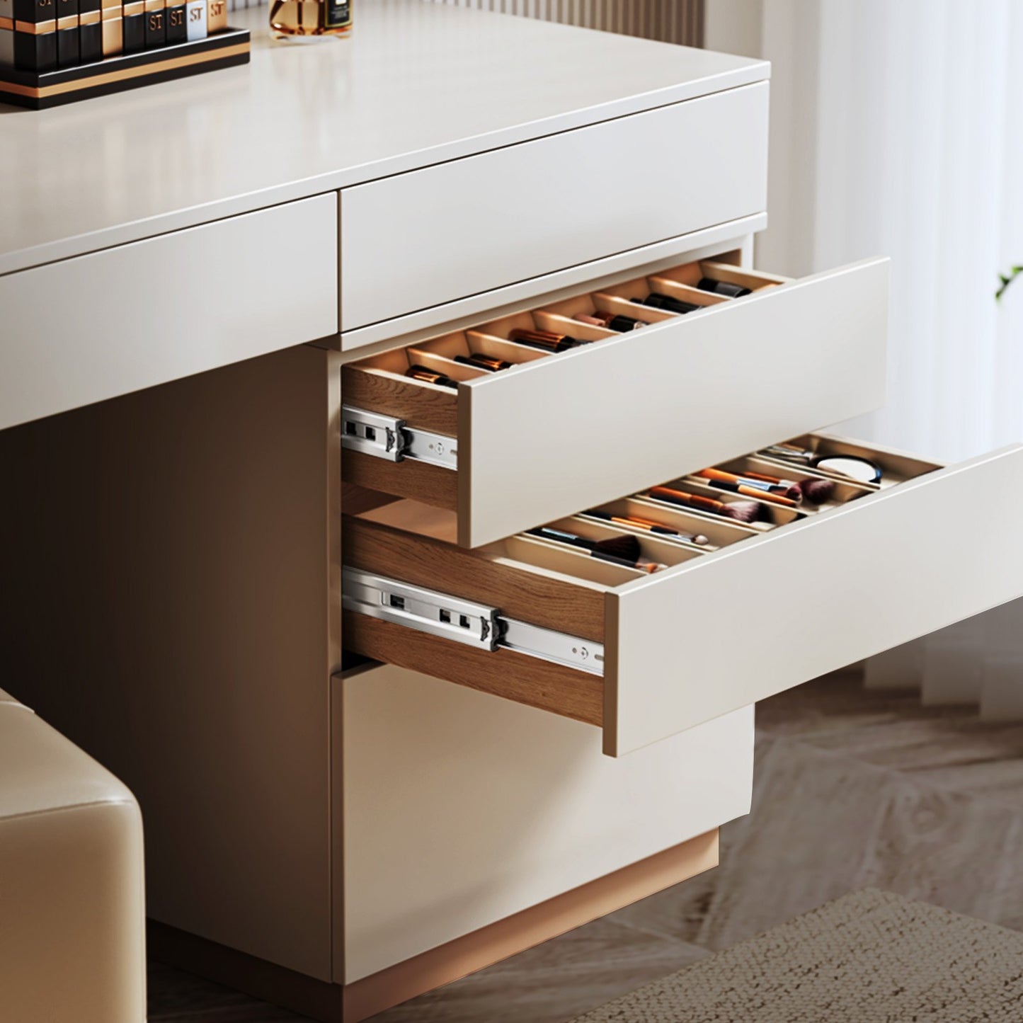 Schubladenschienen, 61 cm (24 Zoll), 10 Paar Vollauszugsschienen mit Kugellager, Tragkraft 45 kg (100 lb), robuste seitliche Montageschienen für Kommodenschubladen, Schubladenschienen für die Küchenreparatur (DIY-Austausch)